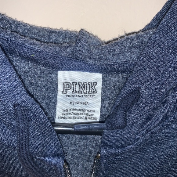 PINK Victorias Secret Blue/Pink Tie Dye Jacket Medium - Picture 2 of 3